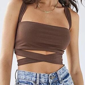 Urban-outfitters Women's Brown Crop-top